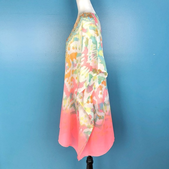 Multicolour sheer swimsuit coverup - Picture 5 of 8